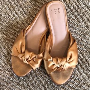 Target A New Day gold satin slides